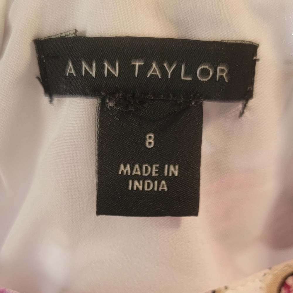 8 Ann Taylor Babydoll Tiered A Line Romantic Floral Prairie Puff Sleeve Cottage - Picture 8 of 9
